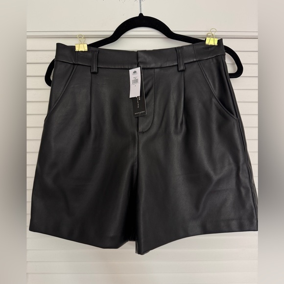 Banana Republic Pants - NWT Banana Republic Black High Waist Faux Leather Shorts size Small